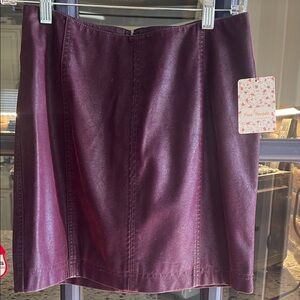 Free People Deep Purple Mini Skirt